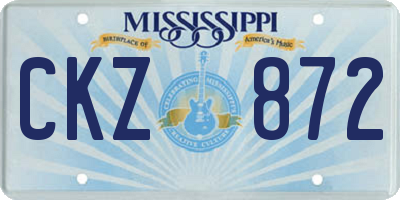 MS license plate CKZ872