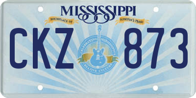 MS license plate CKZ873