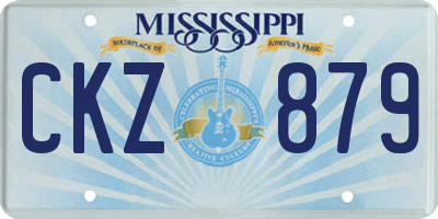MS license plate CKZ879