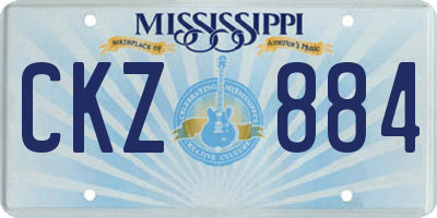 MS license plate CKZ884