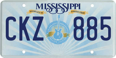 MS license plate CKZ885