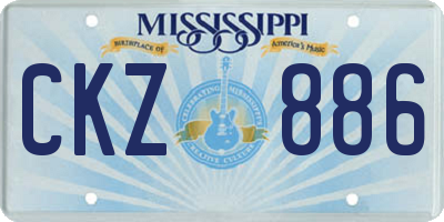 MS license plate CKZ886
