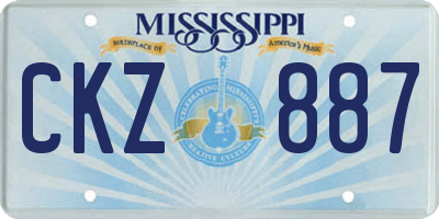 MS license plate CKZ887