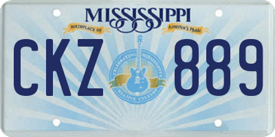 MS license plate CKZ889
