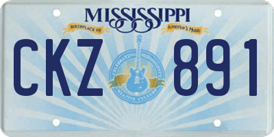 MS license plate CKZ891