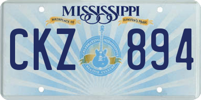MS license plate CKZ894
