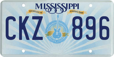 MS license plate CKZ896