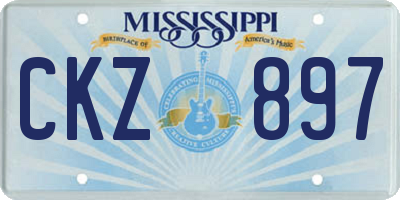 MS license plate CKZ897