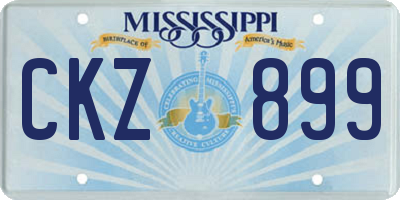 MS license plate CKZ899