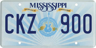 MS license plate CKZ900