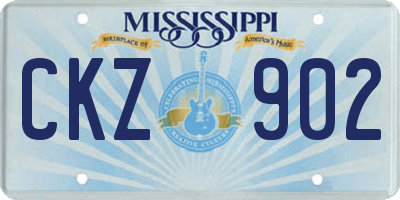 MS license plate CKZ902