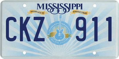 MS license plate CKZ911