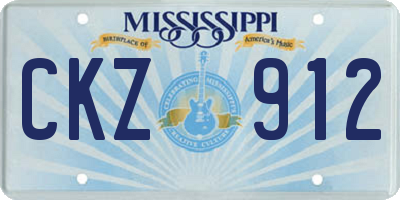 MS license plate CKZ912