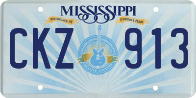 MS license plate CKZ913