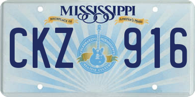 MS license plate CKZ916