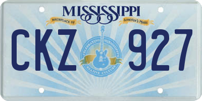 MS license plate CKZ927