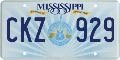 MS license plate CKZ929