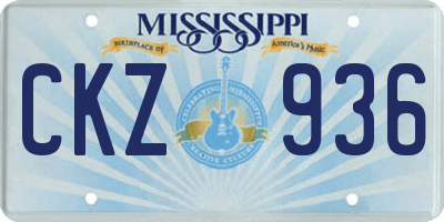 MS license plate CKZ936