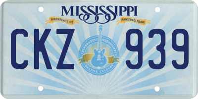 MS license plate CKZ939