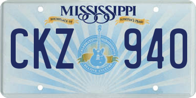 MS license plate CKZ940