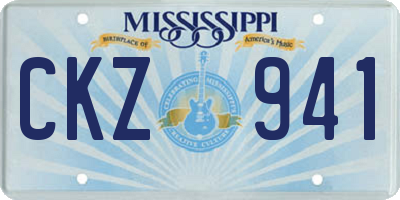 MS license plate CKZ941