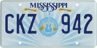 MS license plate CKZ942