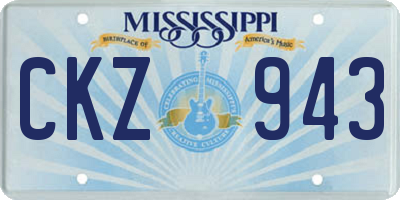 MS license plate CKZ943