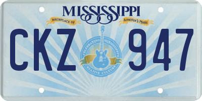 MS license plate CKZ947