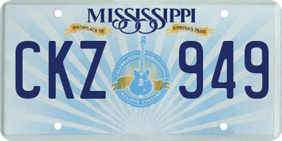 MS license plate CKZ949