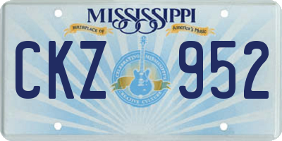 MS license plate CKZ952