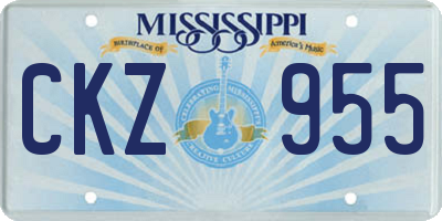 MS license plate CKZ955