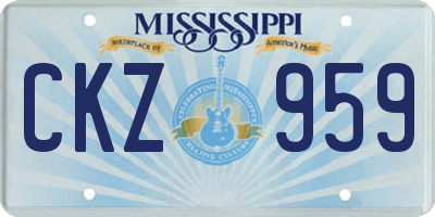 MS license plate CKZ959