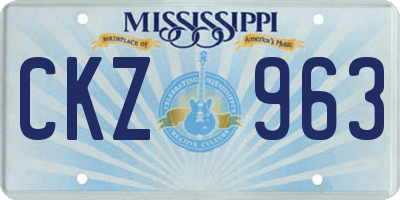 MS license plate CKZ963