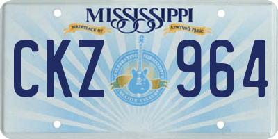 MS license plate CKZ964
