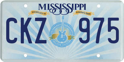 MS license plate CKZ975