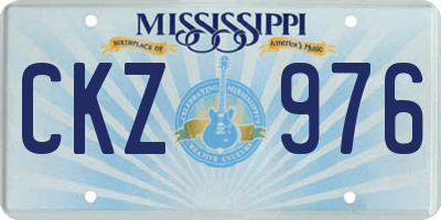 MS license plate CKZ976