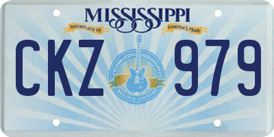 MS license plate CKZ979