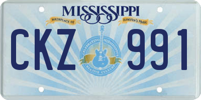 MS license plate CKZ991
