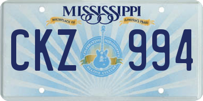MS license plate CKZ994