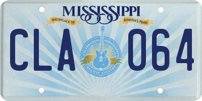 MS license plate CLA064
