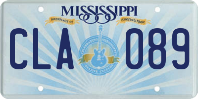 MS license plate CLA089