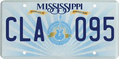 MS license plate CLA095