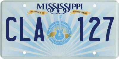 MS license plate CLA127