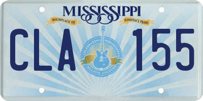 MS license plate CLA155