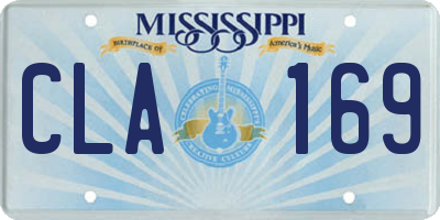 MS license plate CLA169