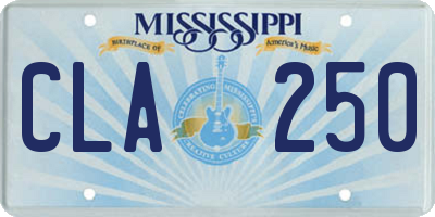 MS license plate CLA250