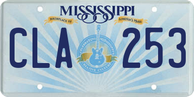 MS license plate CLA253