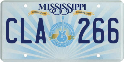 MS license plate CLA266