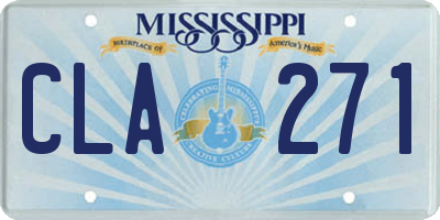 MS license plate CLA271