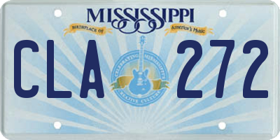 MS license plate CLA272